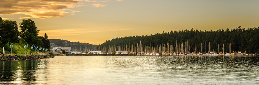 Beautiful harbor in Nanaimo, British Columbia